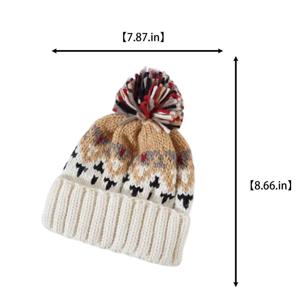 Woman Winter Hat Fashion Cute Skiing Cashmere Autumn Beanies With Pompom Warm Wool Acrylic Beanies Winter Hat Bonnet Caps