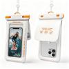 2er-Pack Dual-Fach IPX8 Wasserdichte Handytasche TPU Touchscreen Trockentasche Passt für 7,5 Zoll Handy Verstellbare Lanyard Strand Schwimmen