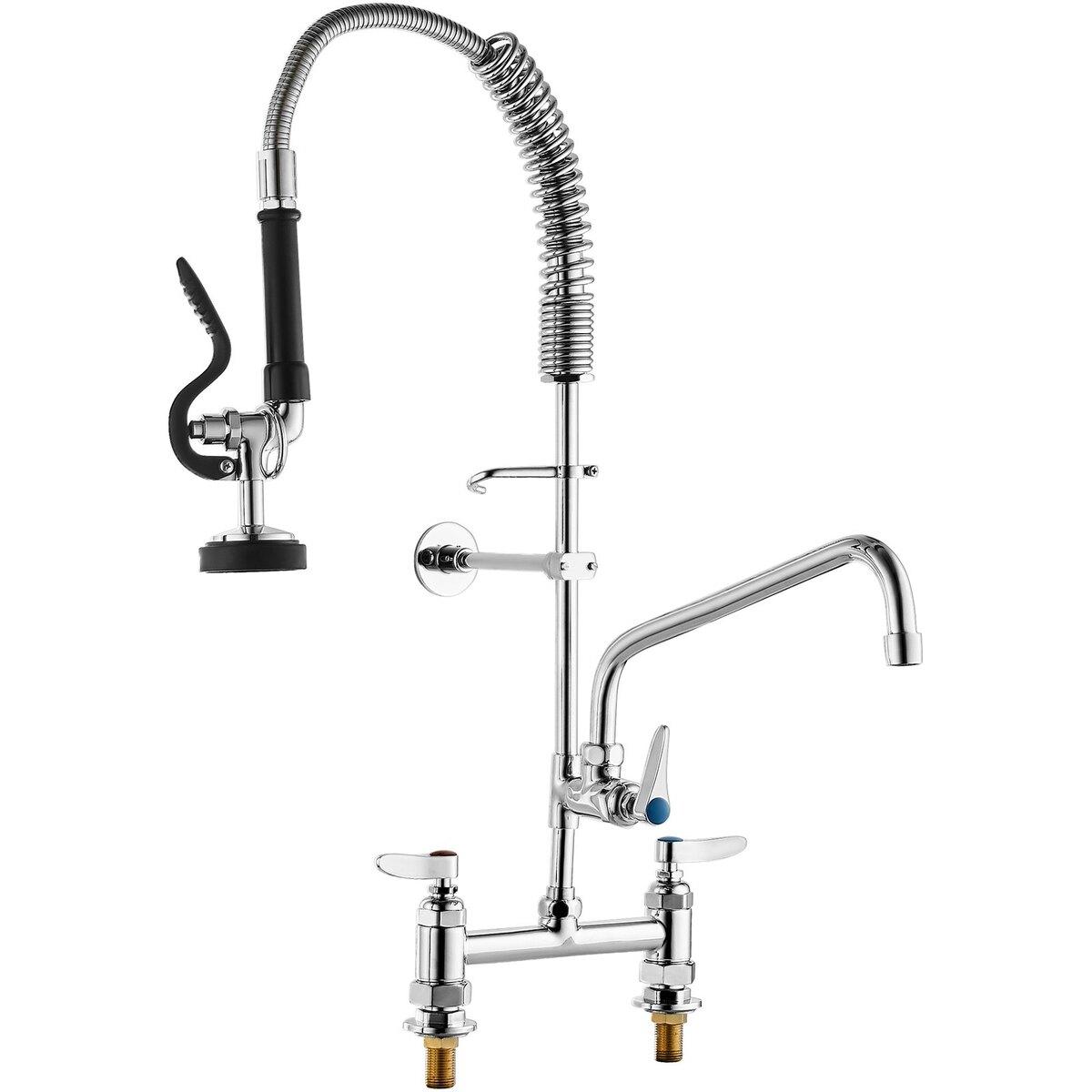 Commercial Faucet with Pre-Rinse Sprayer, 26