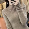 Sweater women's autumn and winter hot diamond knitted sweater women's semi-turtleneck thickened sweater knitted sweater bottoming shirt