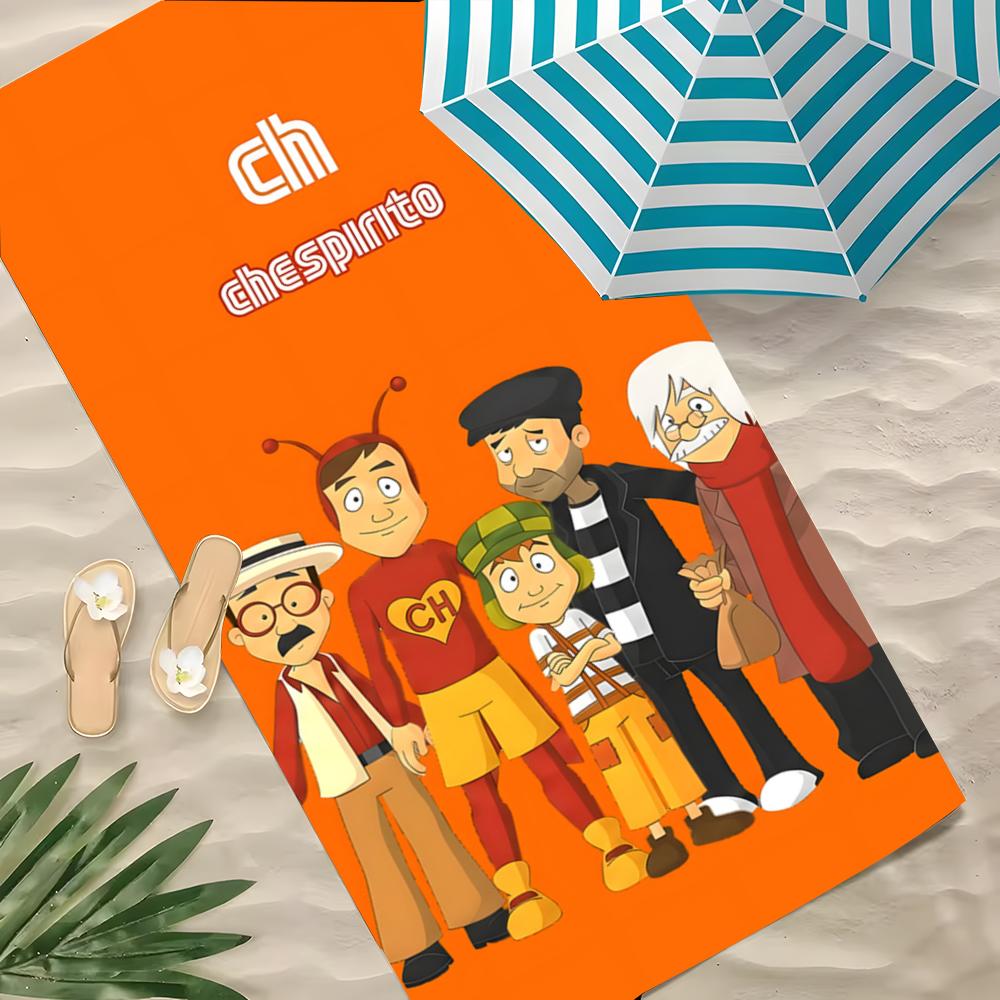 E-El Chavo Del Ocho Asciugamano Poliestere Asciugamano da Spiaggia Asciugatura Rapida Senza Sabbia Asciugamano da Bagno per Estate Piscina Viaggio Vacanza