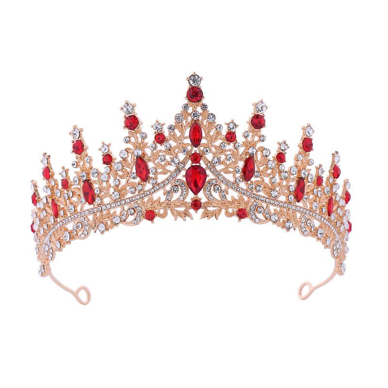 Corona da sposa Accessori per capelli in lega Abito da sposa Fascia con strass Corona elettrolitica Cena Copricapo da sposa in metallo