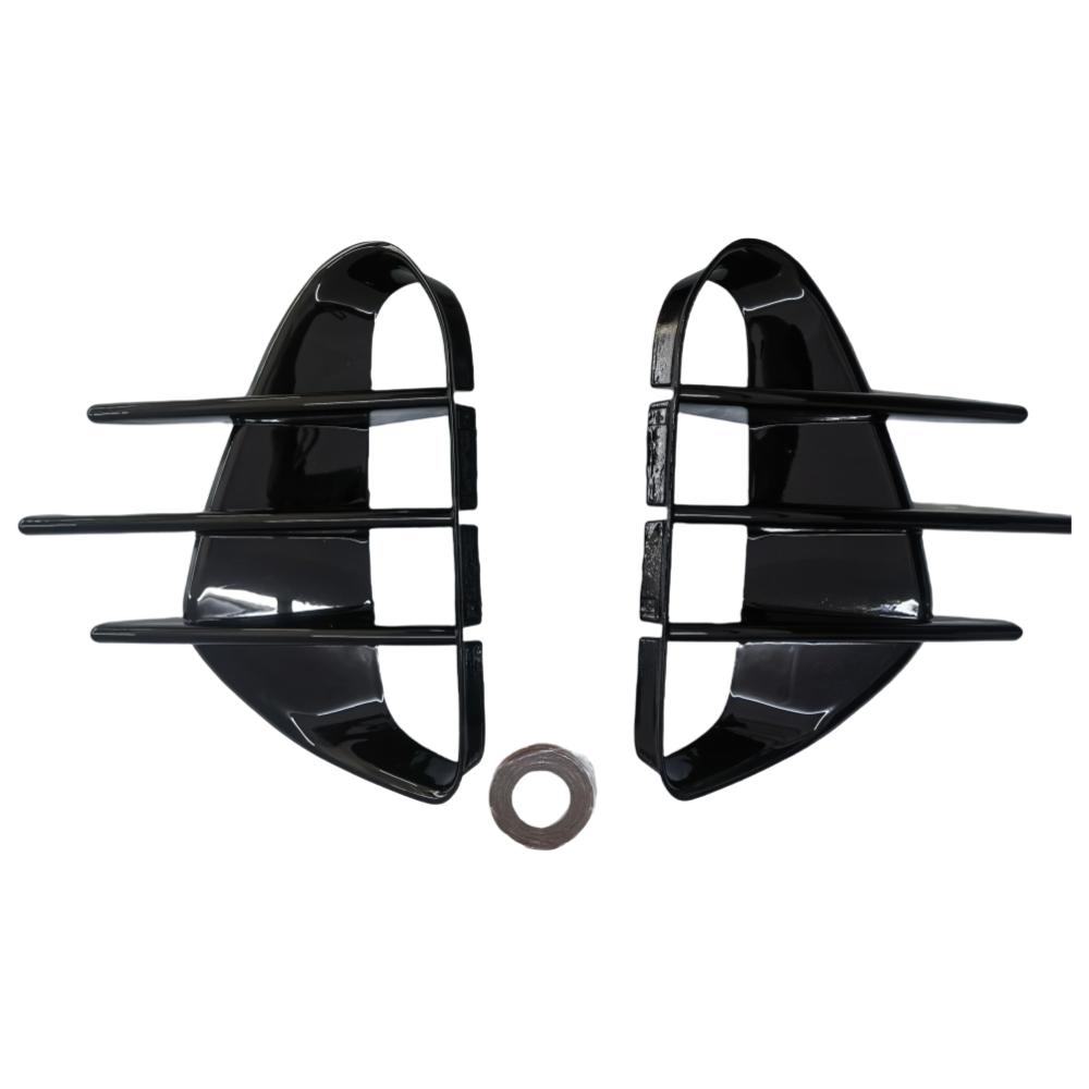 

For KIA Stinger 2017 2018 2024 Bumper Grill Front Bumper Trim Fender Vent Hole Cover Body Kit Glossy Black