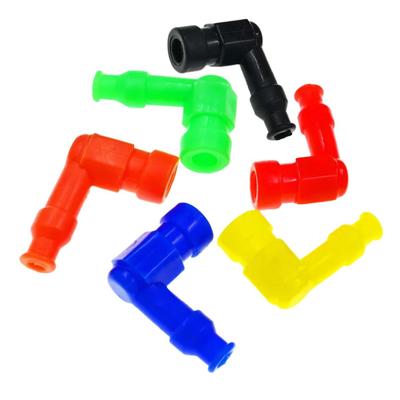 GRIRIW Motorrad Allgemeines Zubehör 6 Stück Gummi Hochdruck Zündkerzenstecker Hitzebeständig Zufällige Farbe