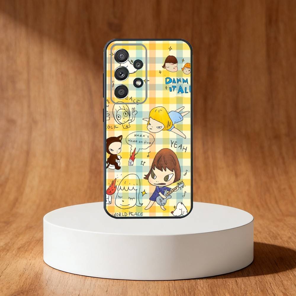 Paintings Art Yoshitomo Phone Case For Samsung S25,S24,S21,S22,S23,S30,Ultra,S20,Plus,Fe,Note,10,9,5G Black Cover