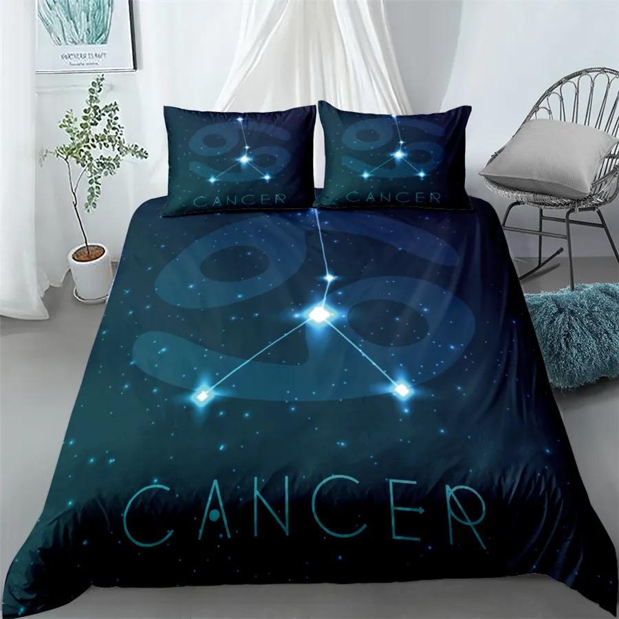 3D Aquarius Sign Zodiac Bedding Set King Queen Double Full Twin Single Size Duvet Cover Pillow Case Bed Linen Set
