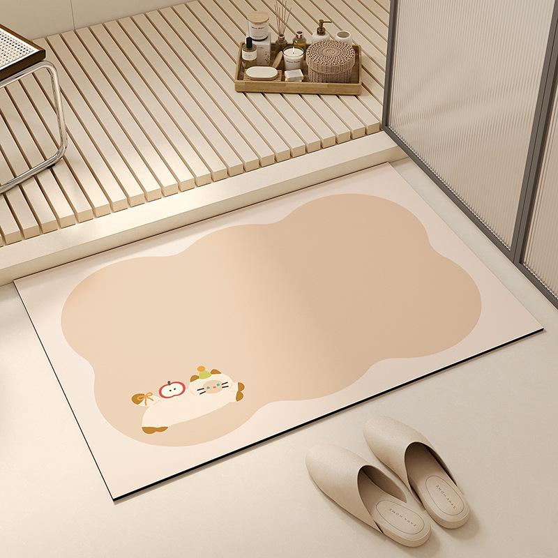 

Сучасний простий килимок для підлоги з діатомової землі, швидковисихаючий килимок для підлоги біля дверей ванної кімнати, нековзкий та брудовідштовхувальний килимок для підлоги в домогосподарстві 40 * 60cm (diatom mud)