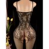 Women Summer Fashion Sexy Floral Print Lace Body Dress Sexy Lingerie Elegant Hollow Stylish Trendy Outfit Nightclub