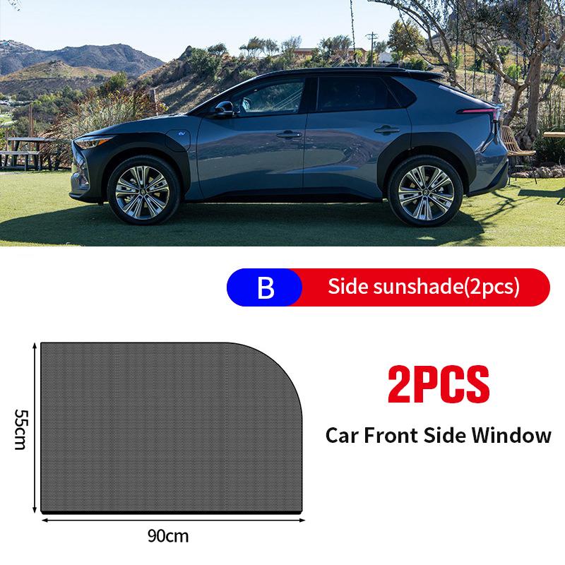 4-Piece Car Side Window Shade UV & Insect Resistant Universal Mosquito Net Breathable Mesh for Privacy Shades Screen Visor Cover