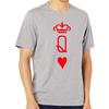 Top De Naipes Para Mujeres Y NiñAs Camiseta Roja De Reina De Corazones Camiseta Para Hombre Ropa De Calle De Verano