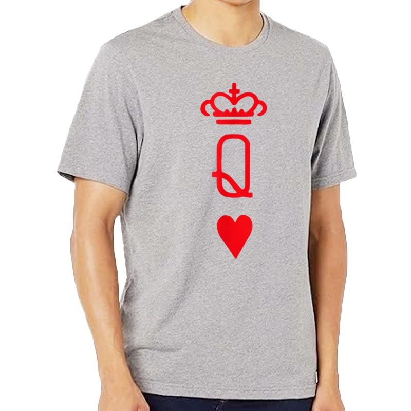 Top De Naipes Para Mujeres Y NiñAs Camiseta Roja De Reina De Corazones Camiseta Para Hombre Ropa De Calle De Verano