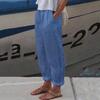 Cotton Linen Casual Pants With Pockets For Women Spring