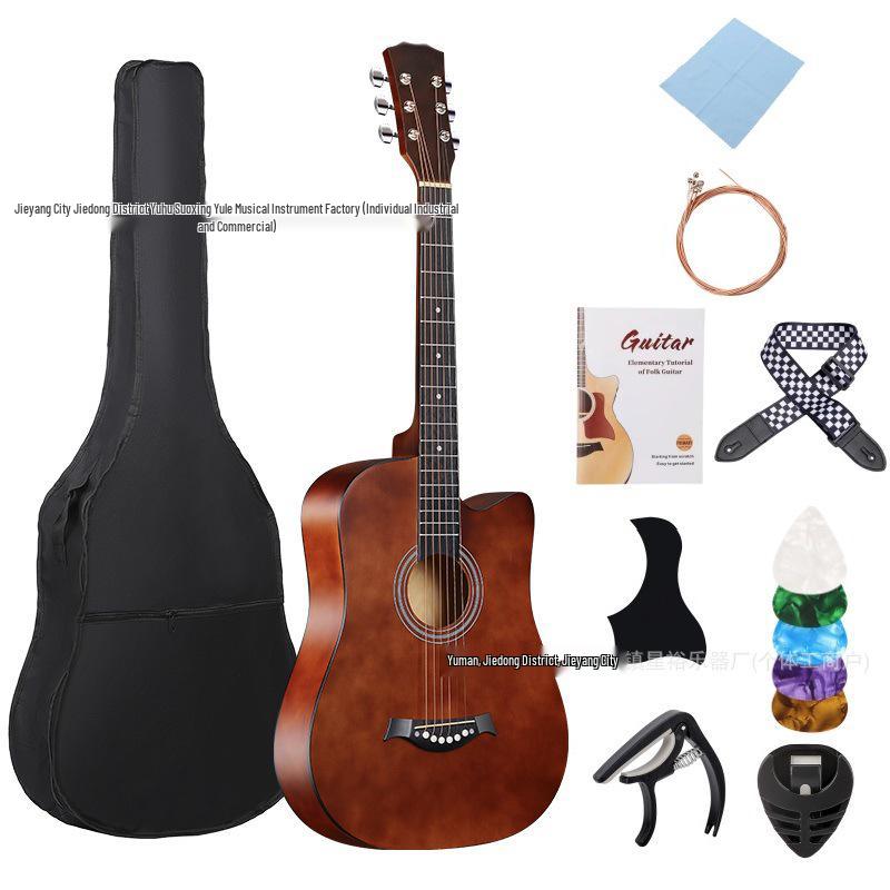 38-Inch Folk Guitar for Beginners - Popular Practice Guitar with Large Stock Available