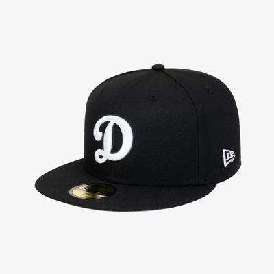 Кепка New Era Mlb La Dodgers Базовая Приталенная Черный Белый