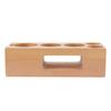 Wooden Coffee Tamper Holder 5 Hole Non Slip Coffee Tamping Station with Mat for Cafes Home