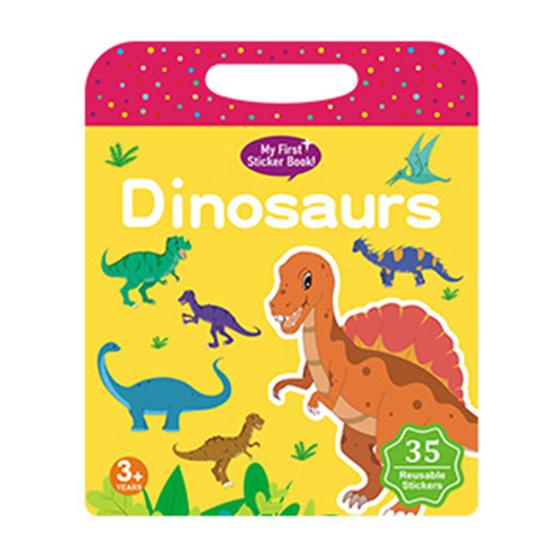 

Многоразовая книга-наклейка, обучающая моющаяся желейная забавная наклейка для путешествий, занятая книга для малышей, детей Dinosaur