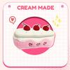 1 Piece Kawaii Schoolgirl Pencil Case Cute Cherry Cake Dessert Stationery Organizer Bag Portable Large Capacity Furry Pen Holder