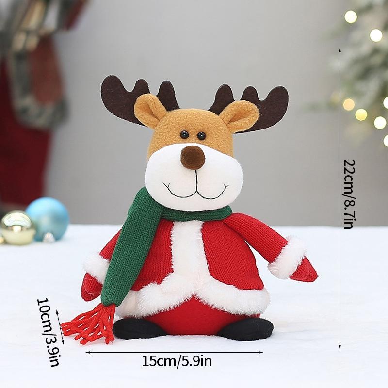 Christmas Doll Snowman Elk Deer Penguin Ornament Desktop Ornament Christmas Gift Christmas Decorations suministros navideños