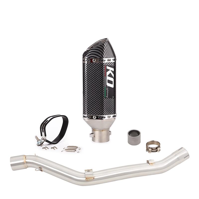 51MM Exhaust Pipe For Suzuki DR650 \ S \ SE 19-22 Motorcycle Muffler Mid Link Pipe Escape Connect Tube Slip On Stainless Steel