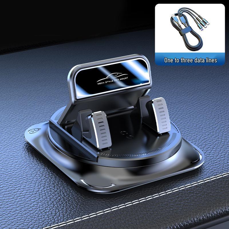 Shockproof Rotating Car Phone Holder with Large Non-slip Base & Emblem