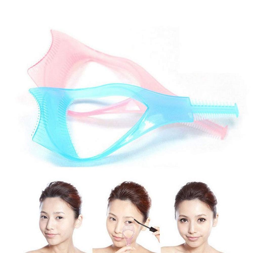 STK Mascara Guard Mascara Mascara Eyelash Beginner Set of Brush, Cover, Makeup, Women's, (Pink, 4)