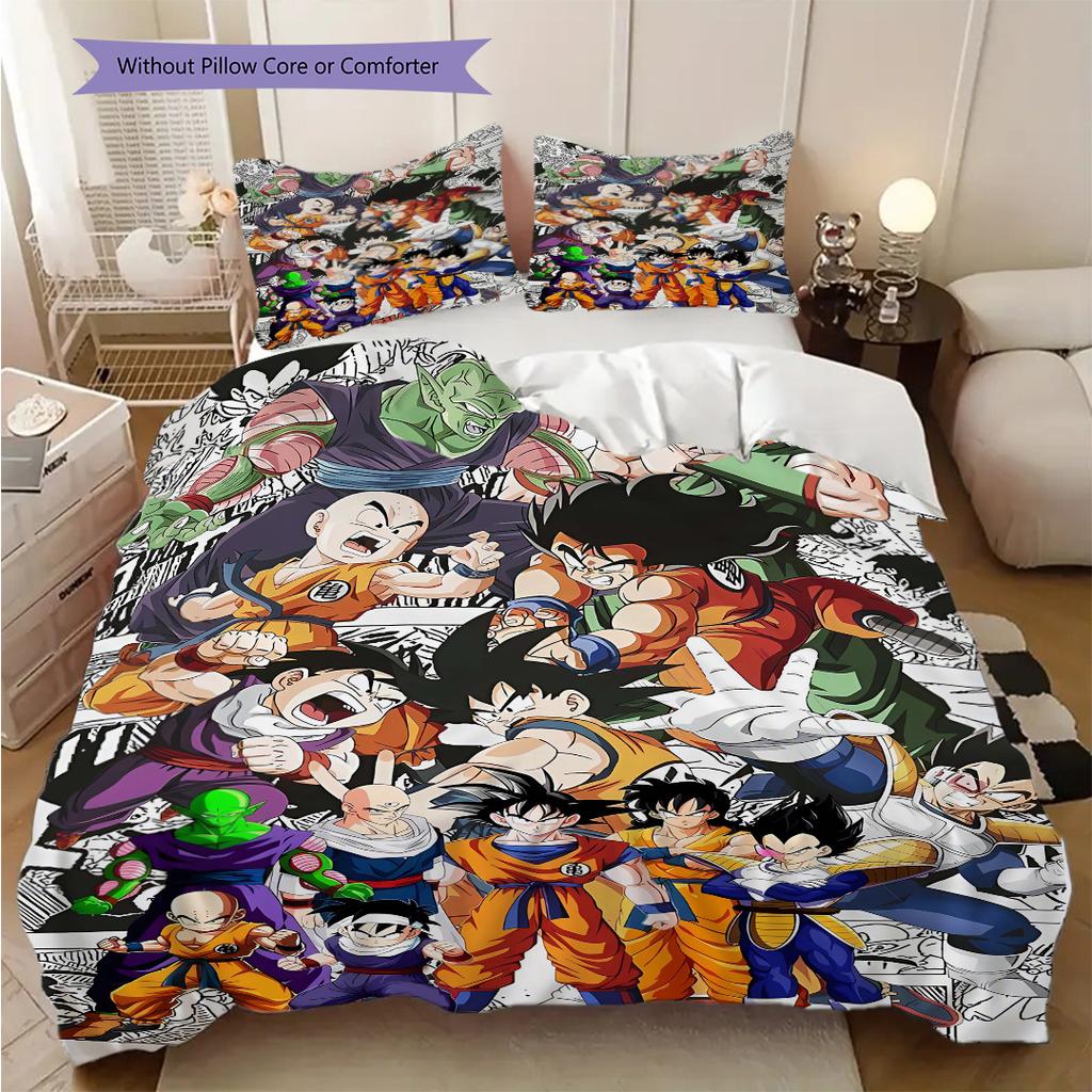 Dragon Ball Soft and Comfortable Duvet Cover, Children's Bedding Set Gift, Extra Large Size, Various Sizes Available -LXR9