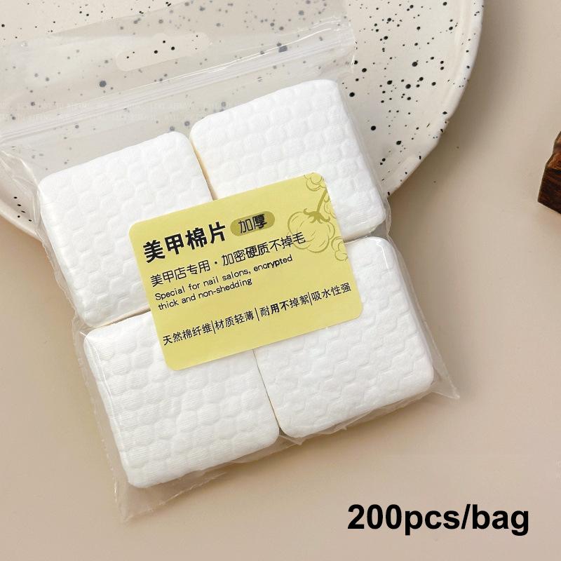 200/500Pcs Thick Lint-Free Nail Wipes Cotton Pads Gel Polish Remover Manicure Cleaning Tools