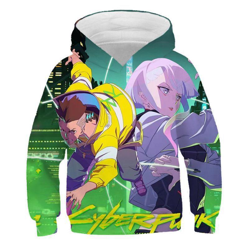 Cyberpunk Cyberpunk, Edge Walker Children's Hooded Sweater 3D Digital Printing Children's Jacket Men