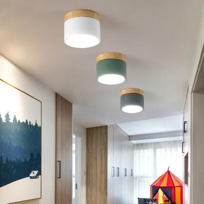 Moderne LED-Deckenleuchte aus nordischem Eisenholz für Wohnzimmer, Schlafzimmer, Veranda und Flur (ZM1111)