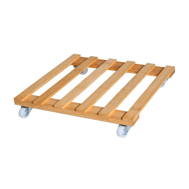 

1 шт. Модные садовые принадлежности поднос для растений с колесами деревянный держатель полка для цветов из цельного дерева 30*30*5cm