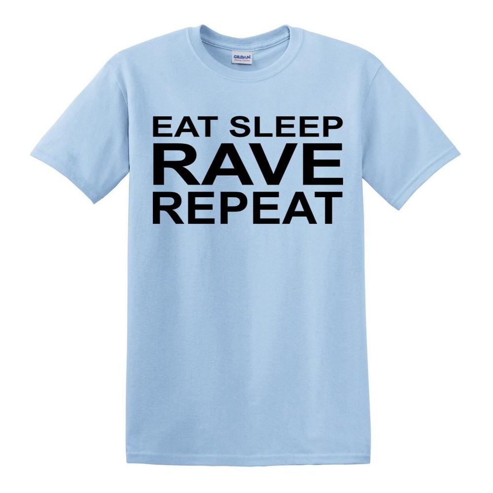 EAT SLEEP RAVE REPEAT TShirt S5XL Techno 80s 90s Festival Music Dance Acid Top 2XL