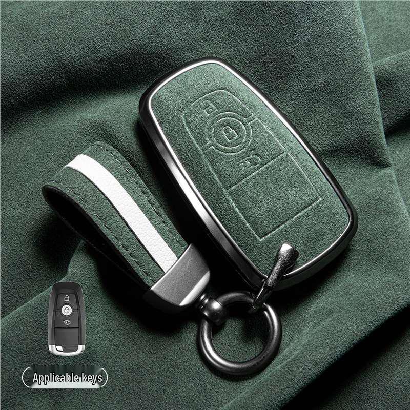 Luxury Suede Key Covers for Ford Explorer ST, Escape, Edge, 4WD, Mondeo, and EVOS