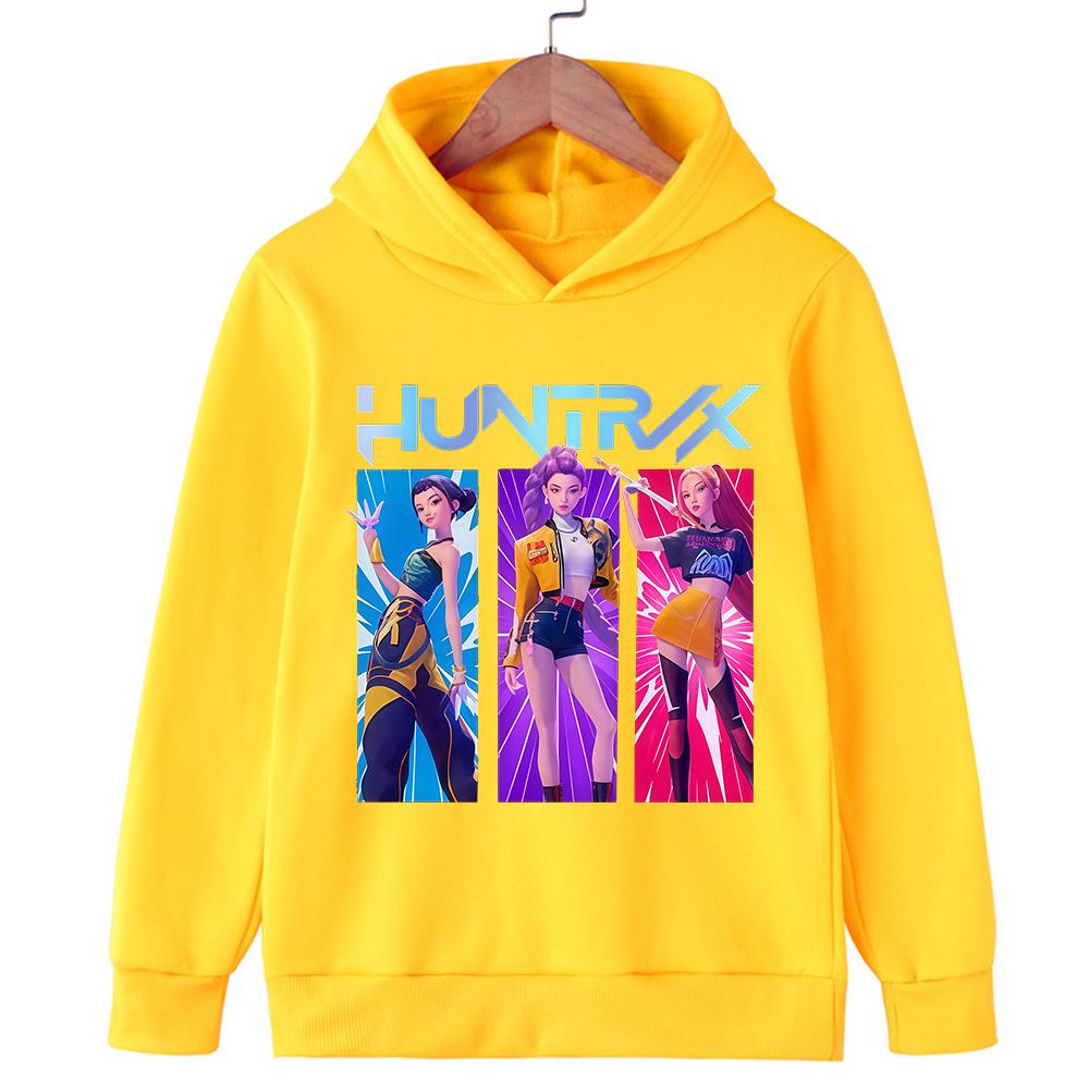 Dětská podzimní/zimní mikina s kapucí s potiskem K-Pop dívčí skupiny, volná sportovní mikina.