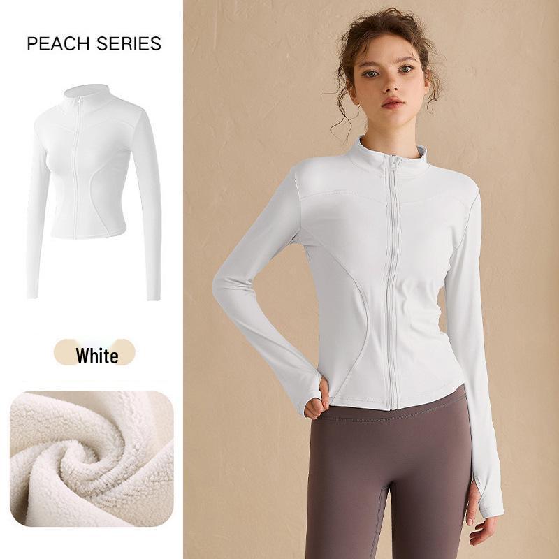 

Women s Velvet Thicken Yoga Sports Jacket - Slimming Long Sleeve for Autumn/Winter 2025 XXXL