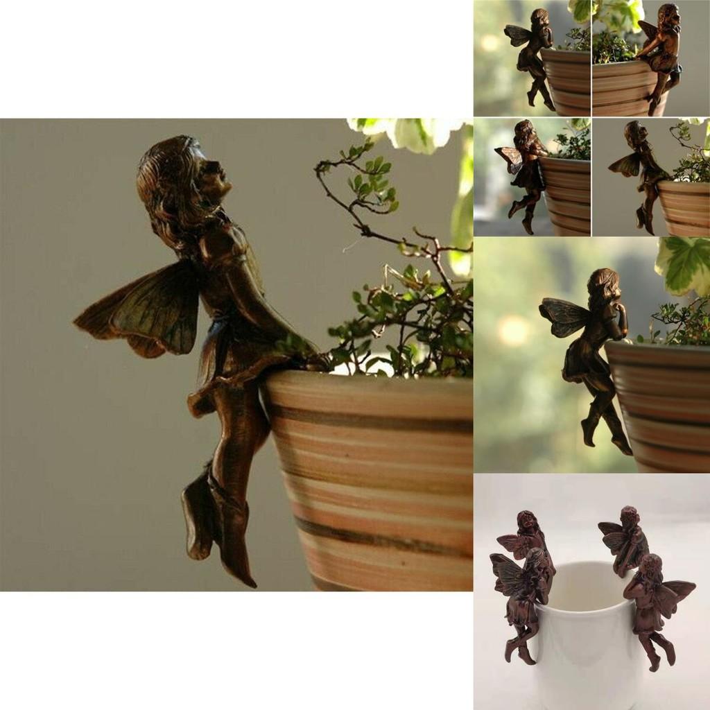 Whimsical Fairy Figurine Set With Resin Craftsmanship Perfect For Home Garden Decor