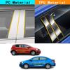 Car TPU/Glossy Mirror Pillar Post Cover Door Trim Window Decorative Sticker For Chevrolet Aveo Sedan Hatchback 2011 2012-2014