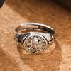 Praying Hands Ring Men's Niche Design High-end Street Hip-Hop Style Opening Adjustable Ring