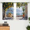 Set Of 2 Lemon Trees By Seaside Print Curtains Suitable Bedroom Living Room Kitchen Decoration Home Window Decor Made Polyester Sitting Treatment