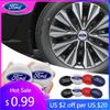 Car Sticker 2025 Hot 4Pcs 56/60/65mm Car Wheel Center Hub Cap Stickers Emblem Badge Decal For Ford Focus 2 3 Fiesta Ranger Monde