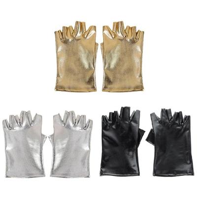 2er-Pack Damen-Halbfingerhandschuhe aus Leder, modische Fäustlinge, bequeme Handschuhe für den Abend
