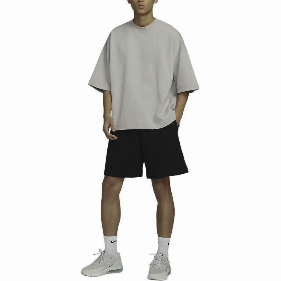 New Nike Sportswear Tech Fleece T Shirt Men's Light Iron Ore Gray FB8166-012