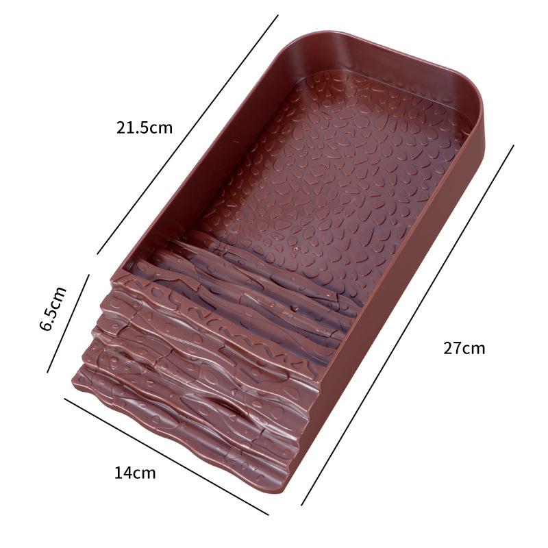 Reptile Water Bowl with Ramp Plastic Turtle Bath for Small Pets Tortoise Soaking Pool Food Dish NonSlip Lizard Basking Platform