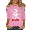 Women's Casual Fashionable Sexy Comfortable Neck Three-Quarter Sleeve Top