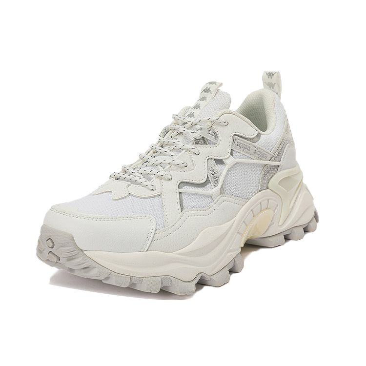 Kappa Fabric Synthetic Leather Thick Sole Deconstructed Retro Shock Absorbing Wear Resistant Support Increased Height Low Top Dad Shoes K0C65MC08D-012