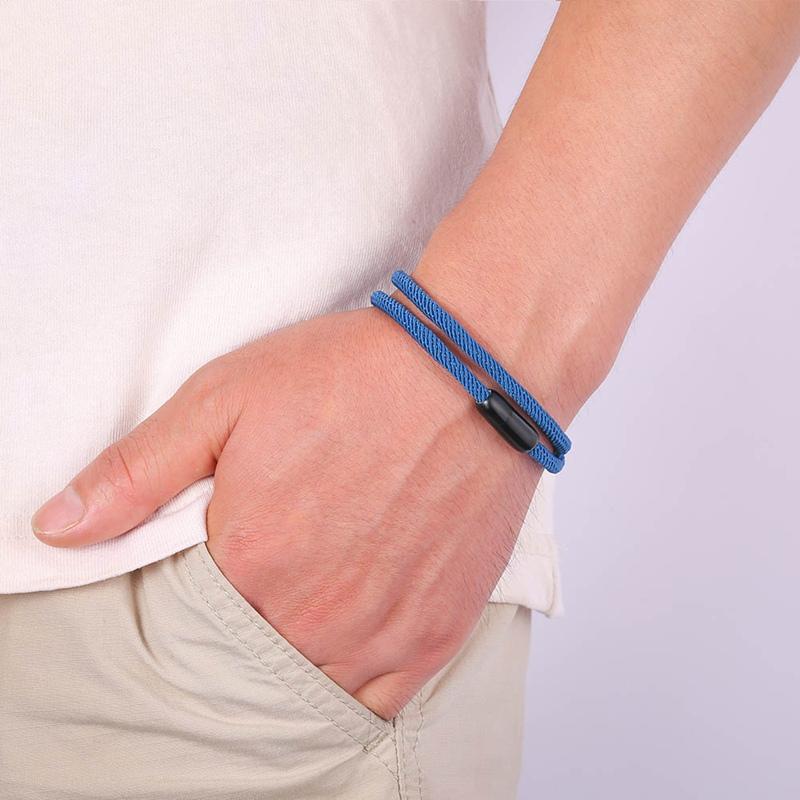 Fashion Wrap Cotton Rope Bracelet Men Bangles Sproty Chain Link Male Charm Bracelet Women Jewelry