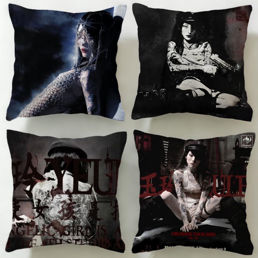 Fashion Yyeuleable Cushion Cover Soft EasyWash Pillow Case Versatile for Couch Bed Travel and Office