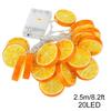 Xuyan 2.5m 20led guirlande lumineuse led décoration de lampe de fête de vacances de noël (orange)