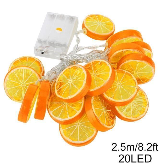 Xuyan 2.5m 20led guirlande lumineuse led décoration de lampe de fête de vacances de noël (orange)
