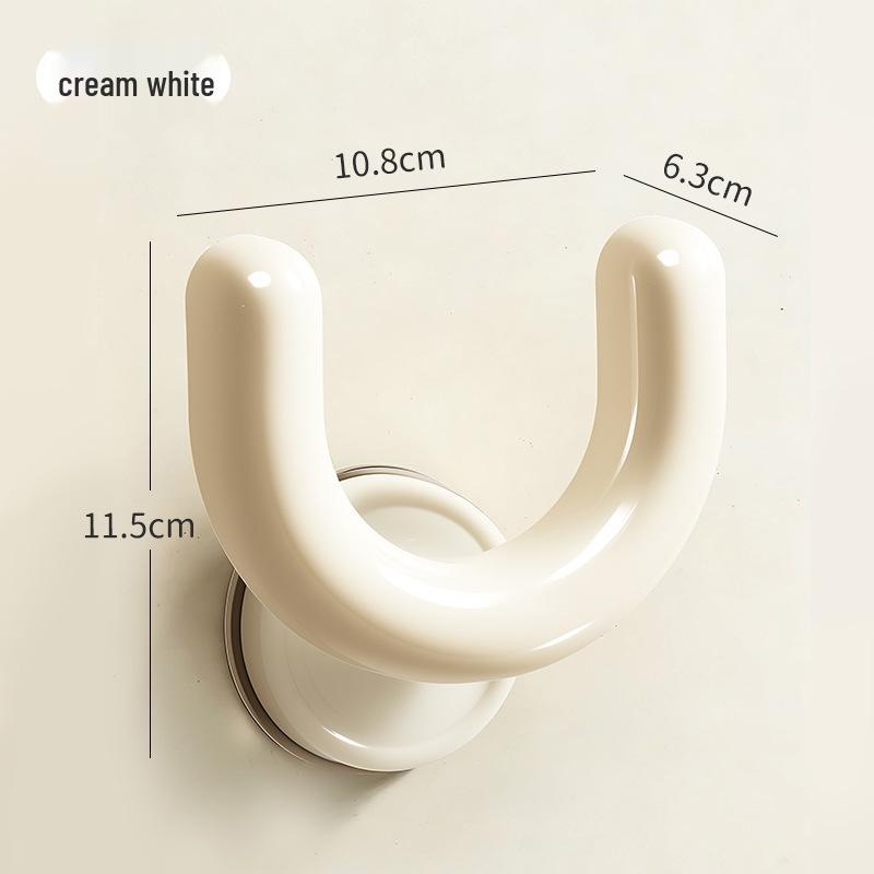 Punch-Free Bathroom Suction Cup Slipper Rack with Wall-Mounted Draining Hooks