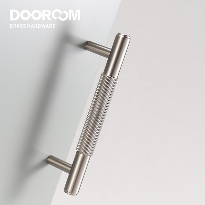 Dooroom Mässingsmöbelhandtag Borstad Nickelsilver Dragskåp Byrå Skåp Skåp Lådknappar Fingeravtrycksfria